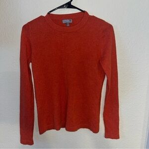 Neiman Marcus Cashmere 100% Cashmere Orange Sweater Size Medium